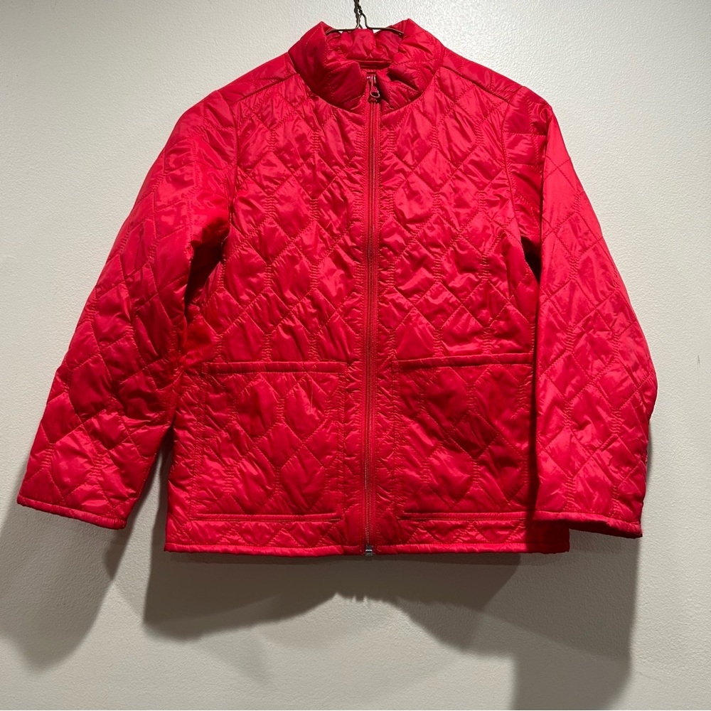 United Colors Of Benetton Bright Red Kids quilted jacket. Size 7-8